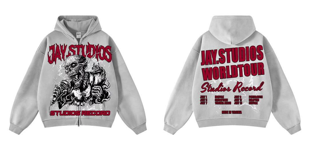 Jaystudios Grey & Red Jacket