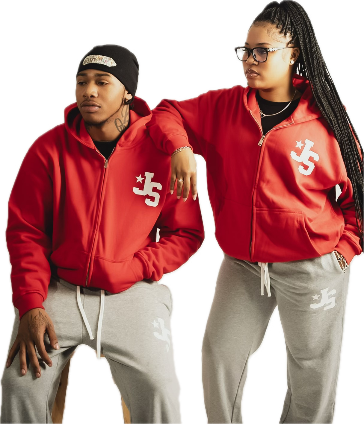 RED JS ZIP-UP
